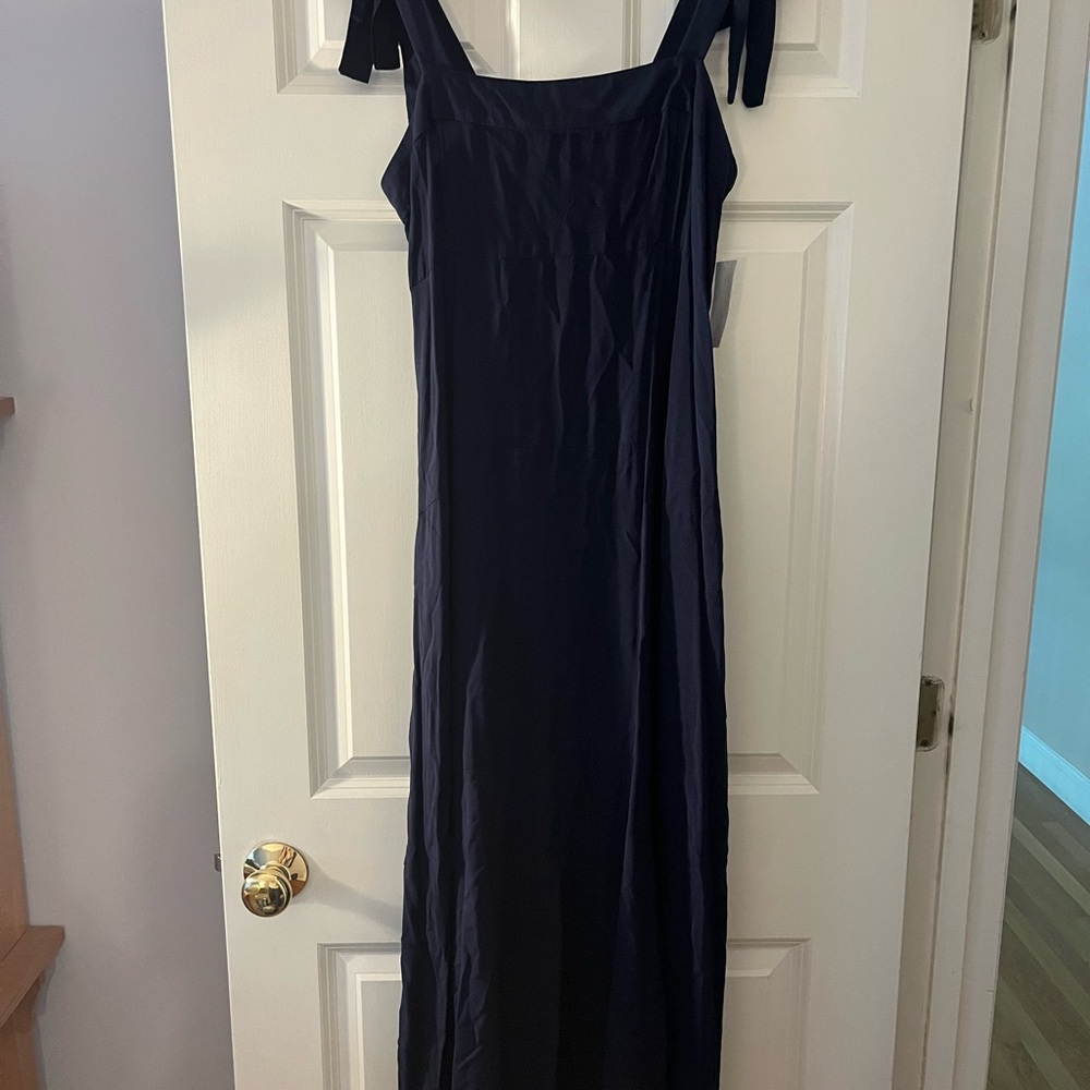1. State Black Sleeveless Square Neck Maxi Dress